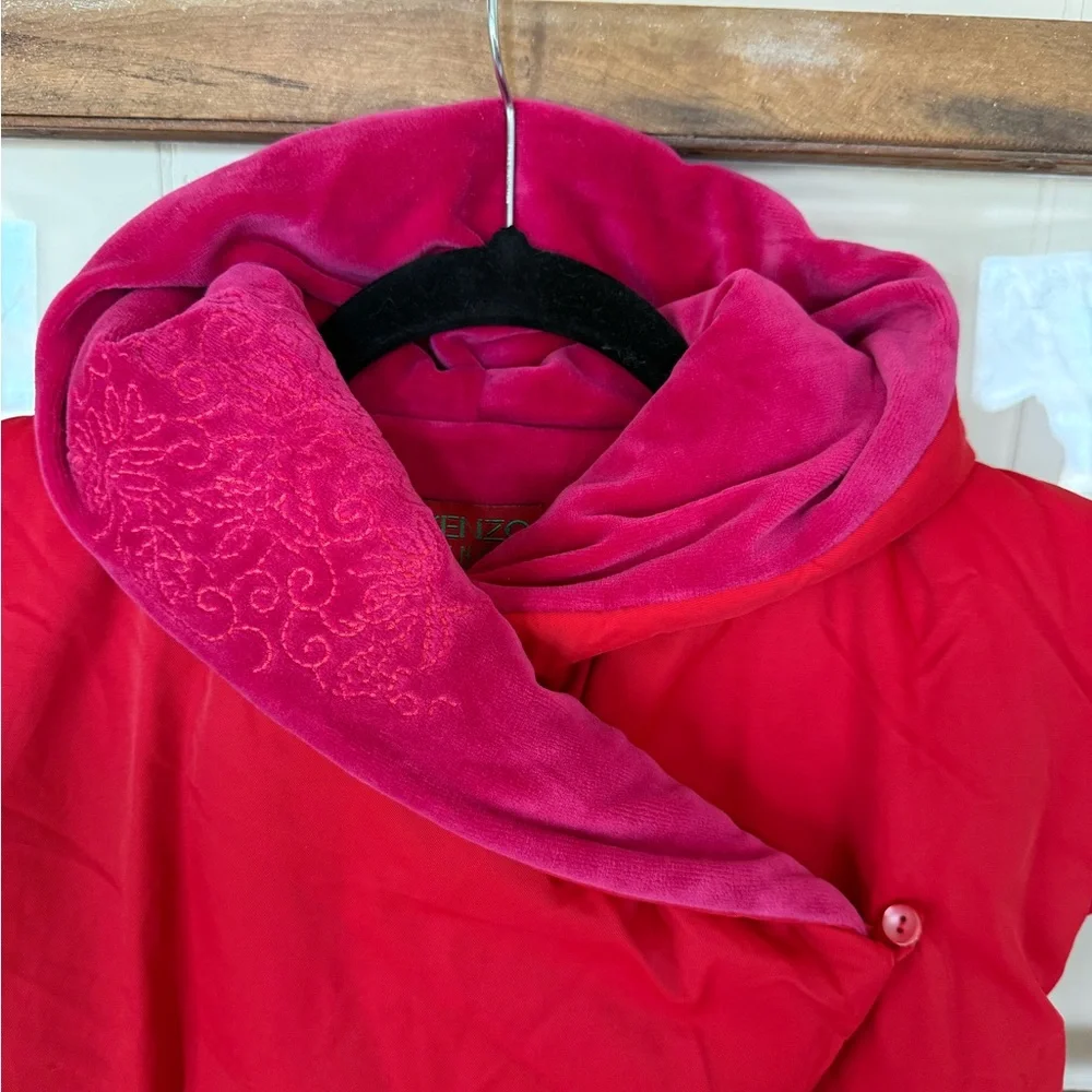 Kenzo Jungle Rare Vintage 80s 90s Red Infant Snowsuit w/ Pink Hood & Lining - 9M